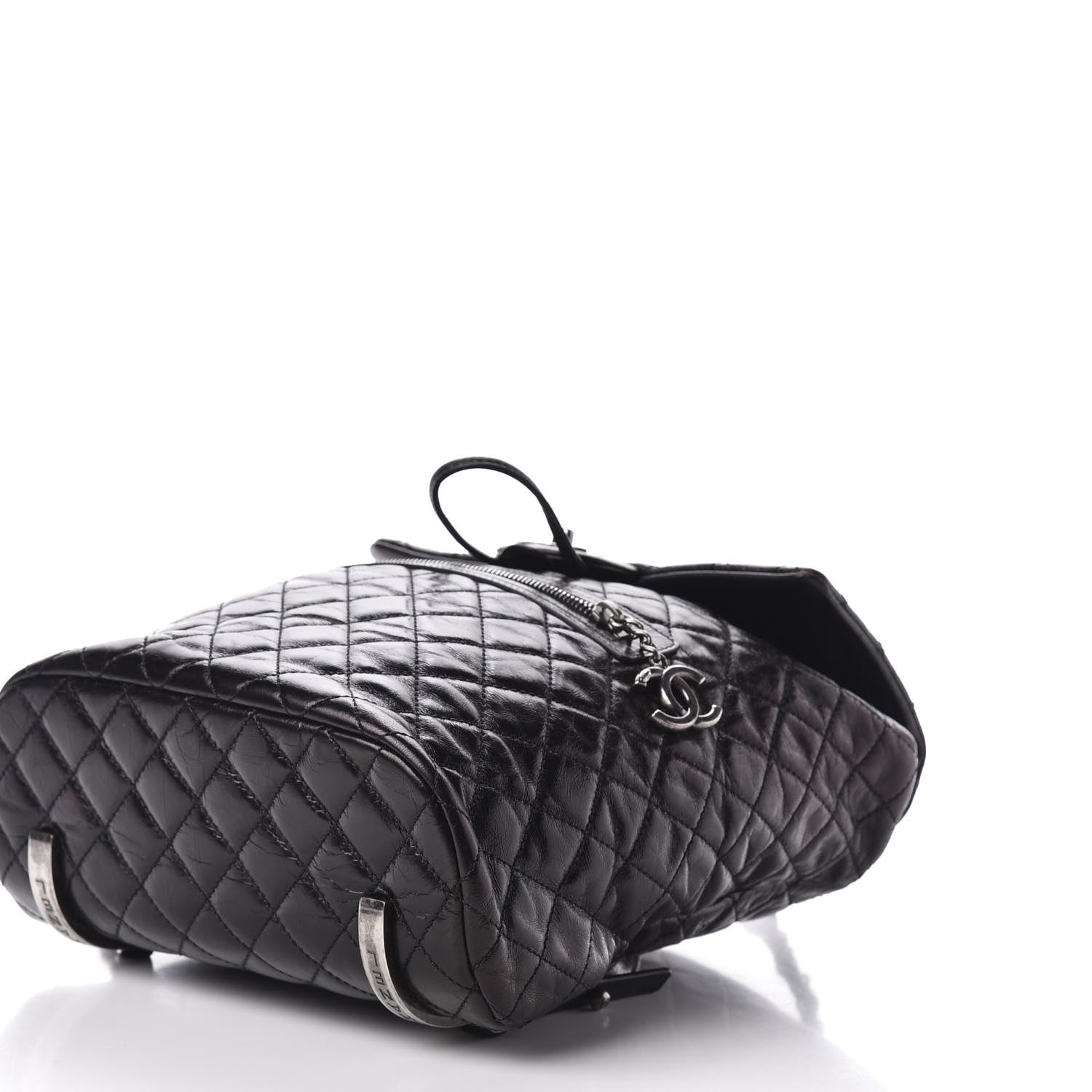 Chanel Glazed Calfskin Quilted Large Salzburg Backpack Black 8 of 9