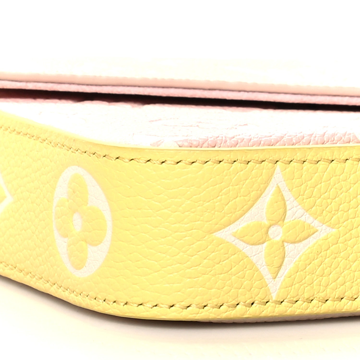 Louis Vuitton Empreinte Spring in the City Felicie Pochette Chain Wallet Pink Beige Yellow 10 of 11