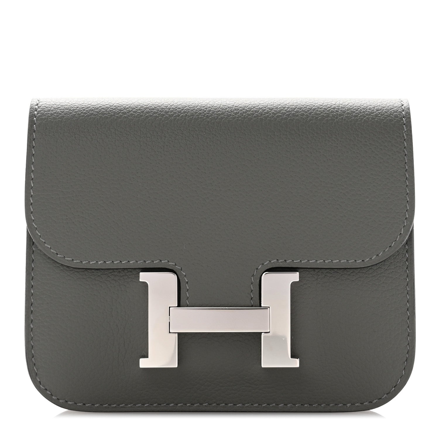 Hermes Evercolor Constance Slim Wallet Gris Meyer 1 of 9
