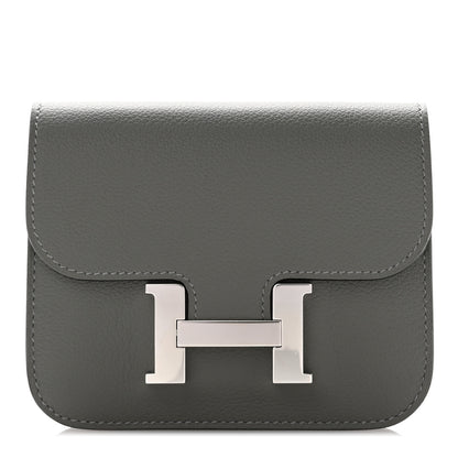 Hermes Evercolor Constance Slim Wallet Gris Meyer 1 of 9