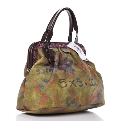 Chanel Washed Toile Graffiti On The Pavements Bowler Khaki Multicolor 3 of 12