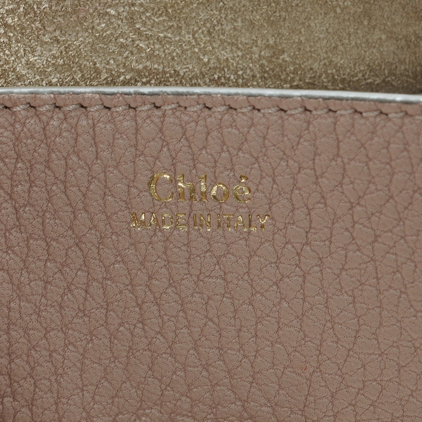 Grained Lambskin Mini Drew Shoulder Bag Cement Pink