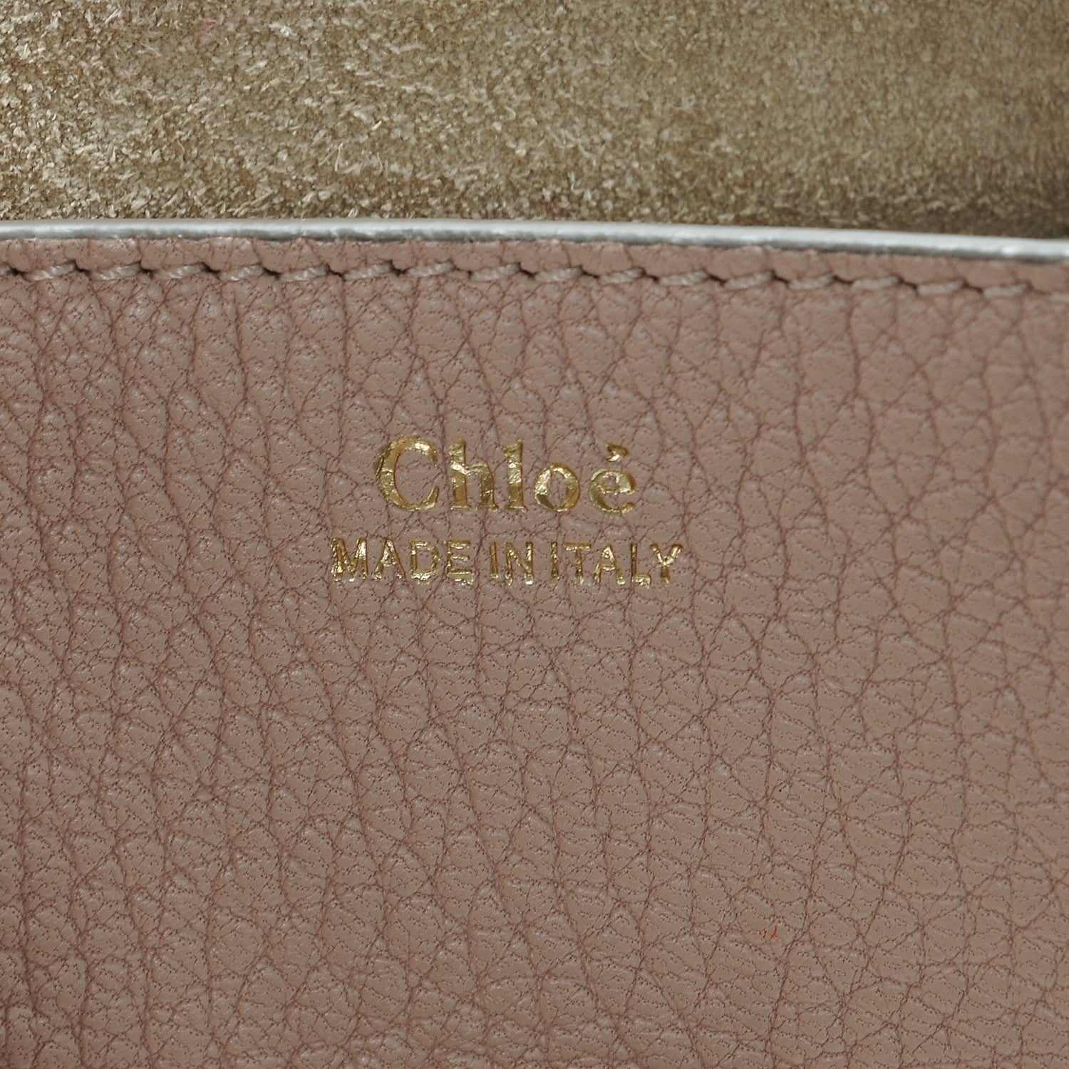 Chloe Grained Lambskin Mini Drew Shoulder Bag Cement Pink 6 of 7