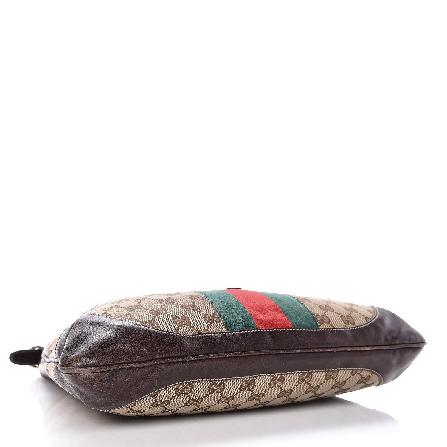 Gucci Monogram Web Jackie O Bouvier Hobo Dark Brown 4 of 15