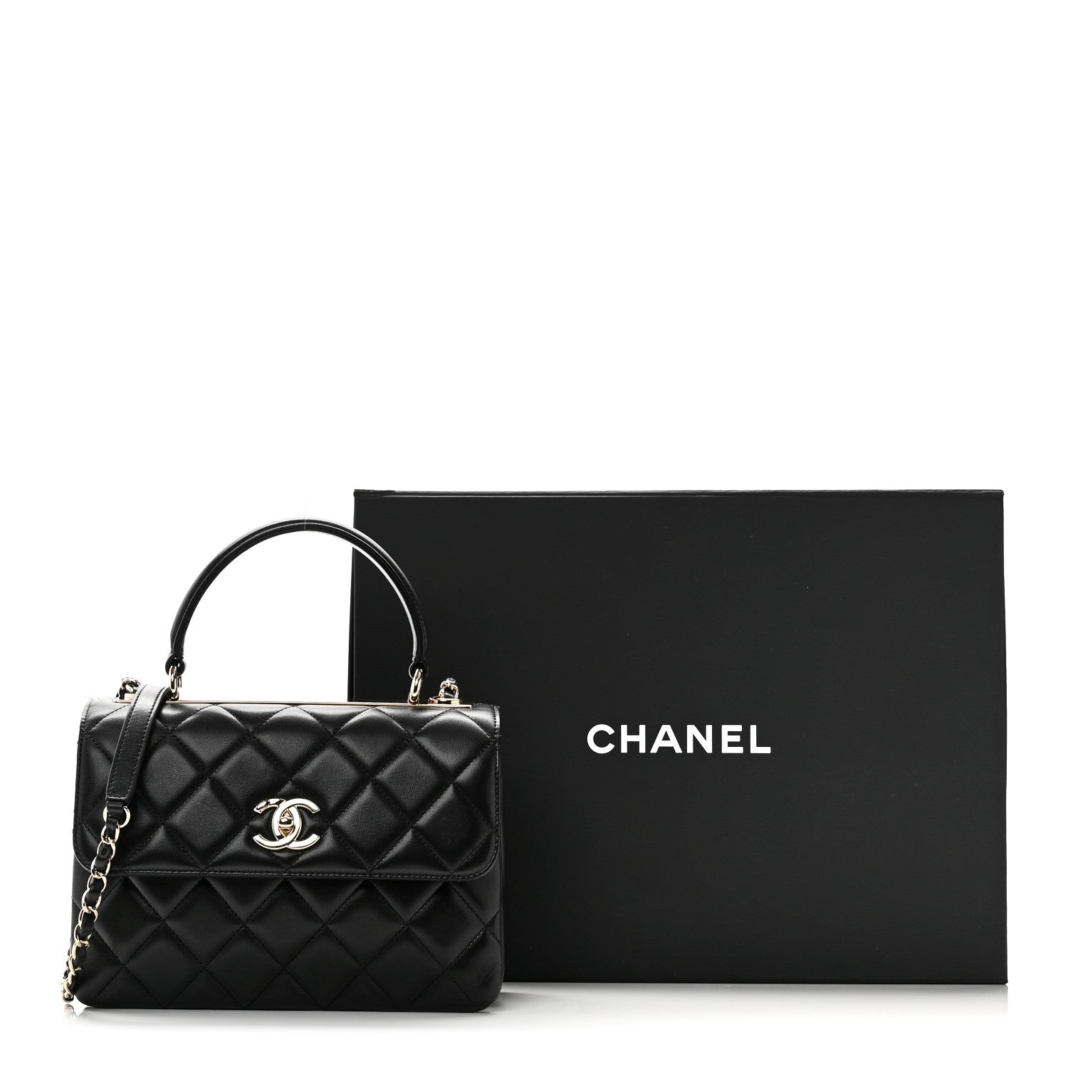 Chanel Lambskin Quilted Small Trendy CC Dual Handle Flap Bag Black 11 of 11