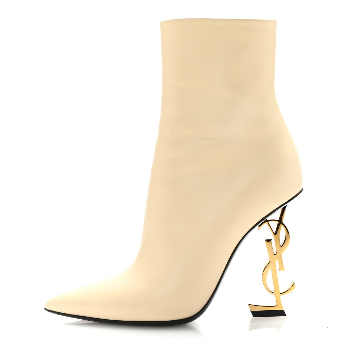 Calfskin Opyum 110 Ankle Boots 37.5 Real Beige