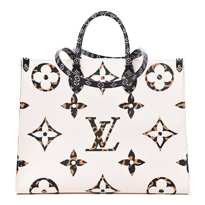 Louis Vuitton Monogram Giant Jungle Onthego GM Ivory 1 of 10