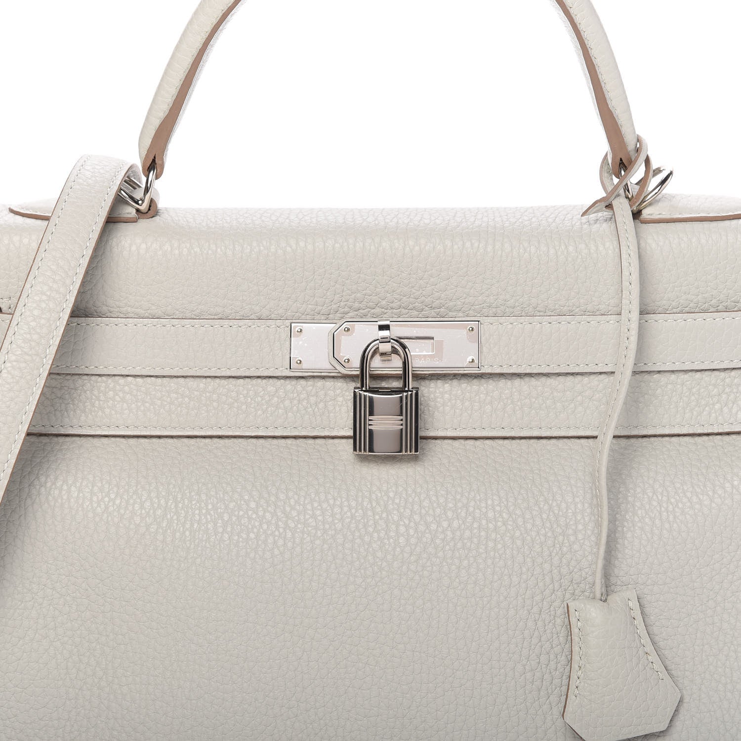 Hermes Taurillon Clemence Kelly Retourne 32 Gris Perle 10 of 11