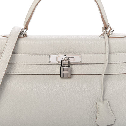 Hermes Taurillon Clemence Kelly Retourne 32 Gris Perle 10 of 11