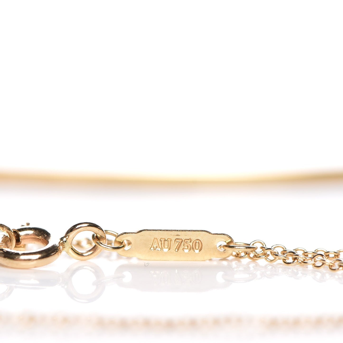 18K Yellow Gold Large T Smile Pendant Necklace