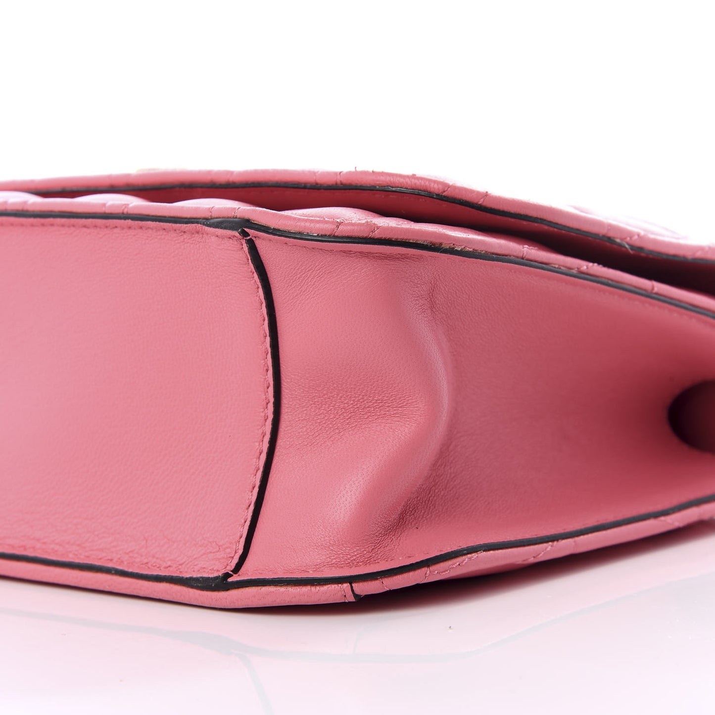 Nappa Quilted Virtus Top Handle Shoulder Bag Blush