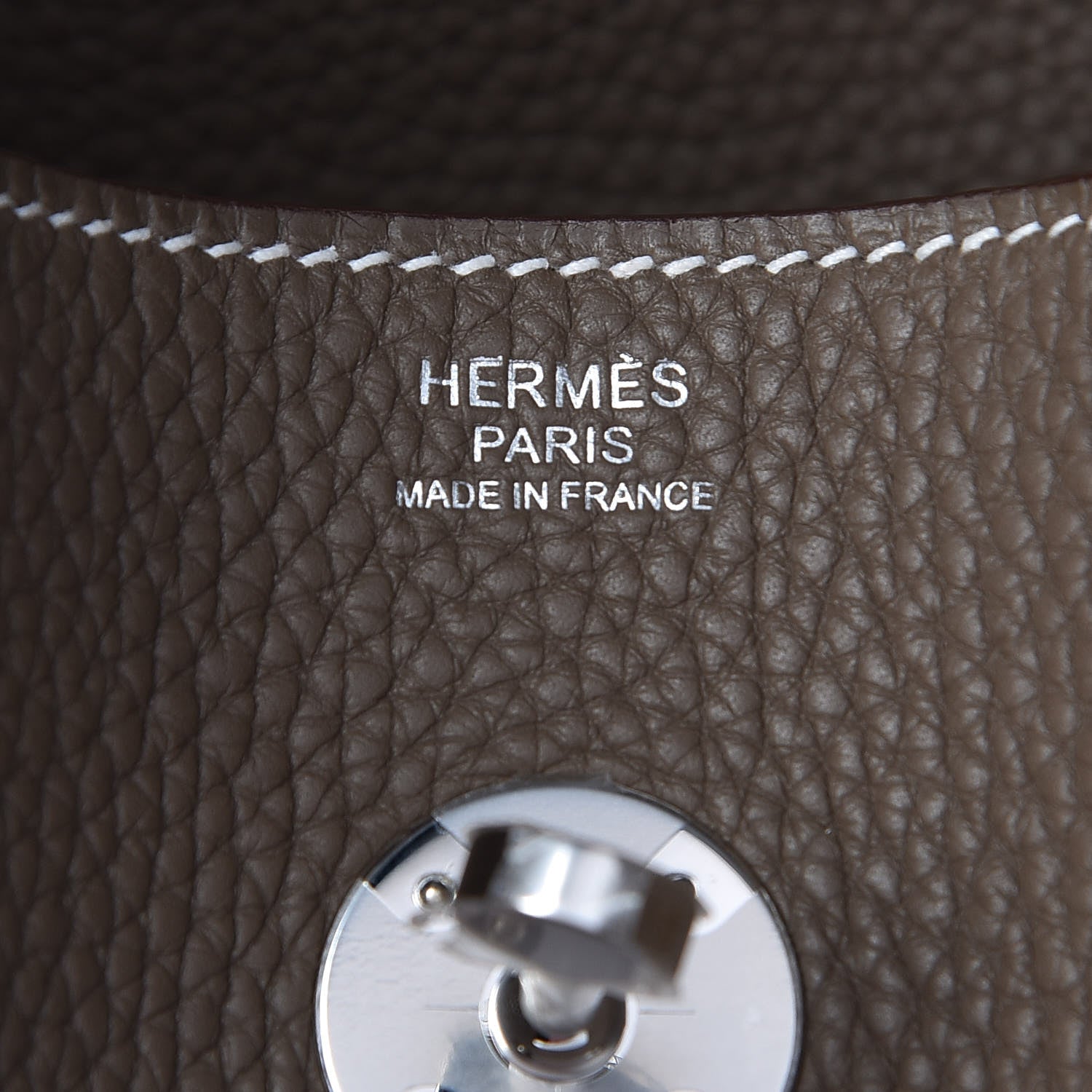 Hermes Taurillon Clemence Lindy 30 Etoupe 8 of 10