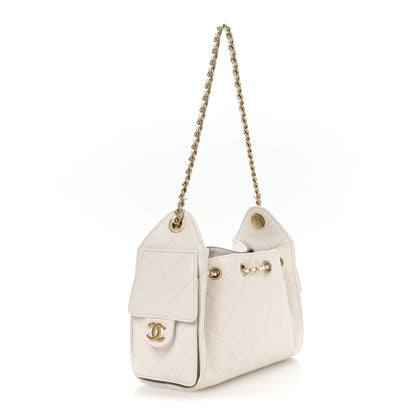 Chanel Caviar Quilted Mini Chanel 25 Handbag White 4 of 21