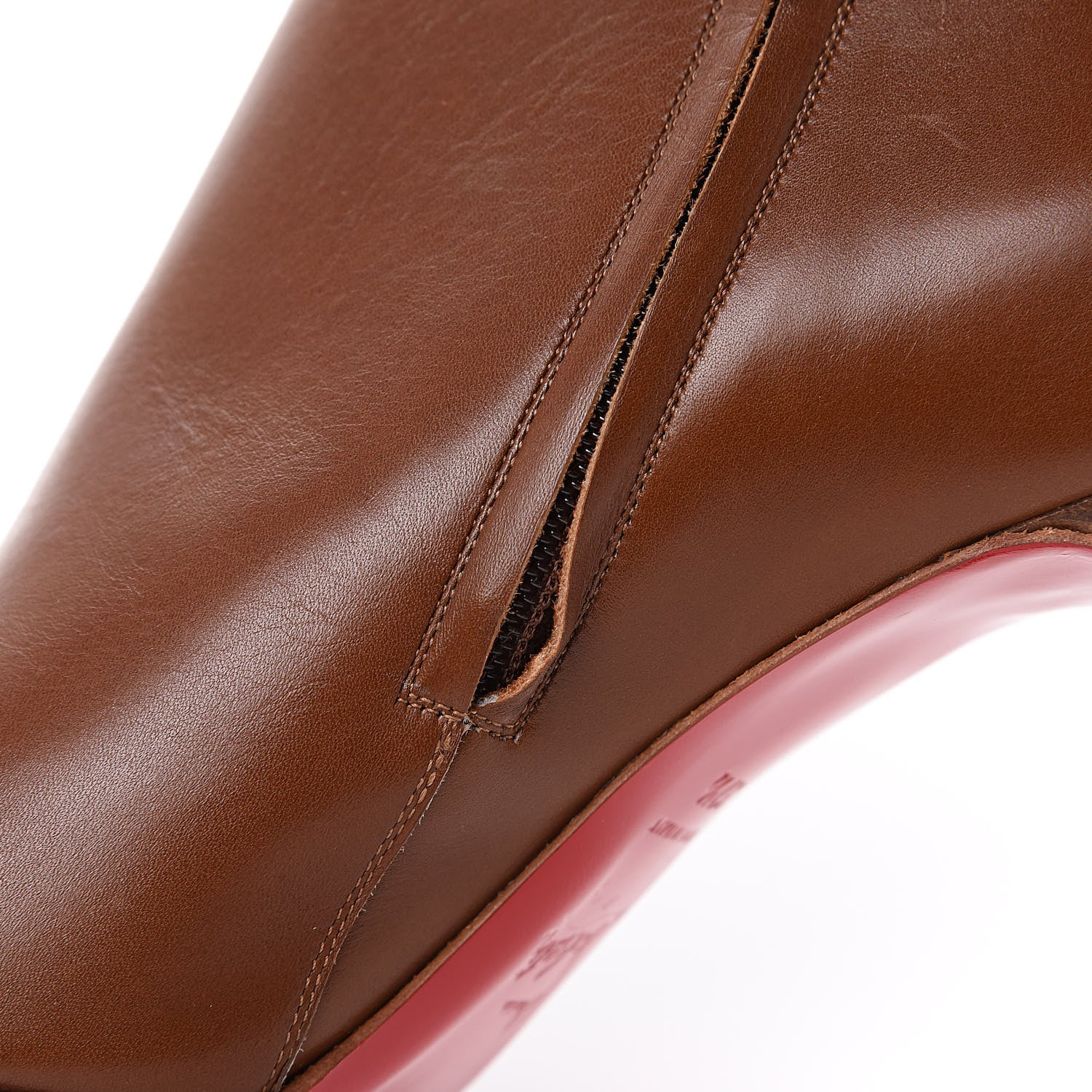 Christian Louboutin Calfskin Belle 85 Ankle Boots 37.5 Brown 11 of 12