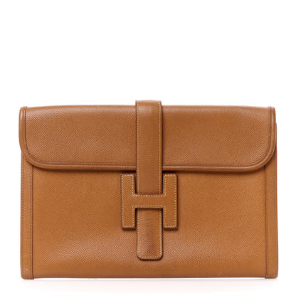 Hermes Courchevel Jige PM Clutch Gold 1 of 15