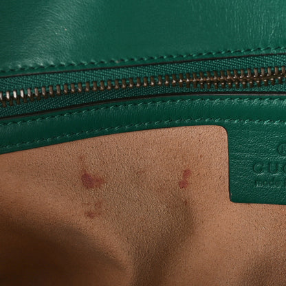 Gucci Calfskin Matelasse Small GG Marmont Shoulder Bag Emerald Green 8 of 13