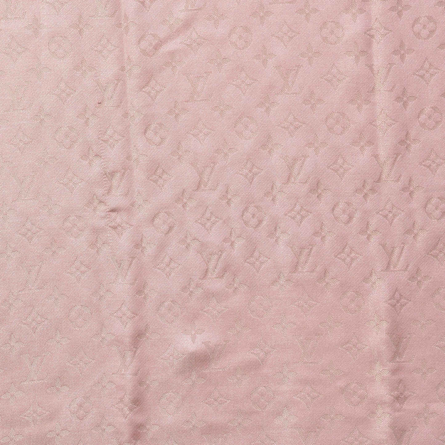 Silk Wool Monogram Shine Shawl Rose