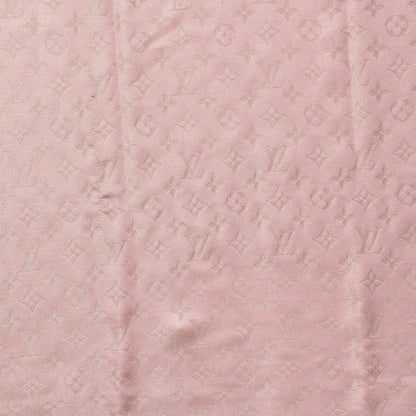 Louis Vuitton Silk Wool Monogram Shine Shawl Rose 6 of 6