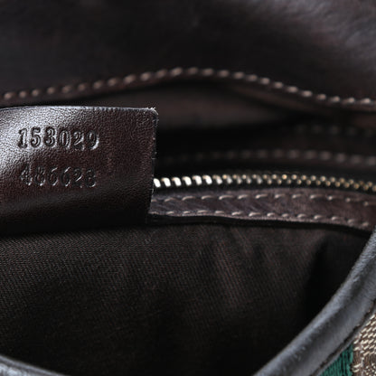 Gucci Monogram Web Jackie O Bouvier Hobo Dark Brown 7 of 9