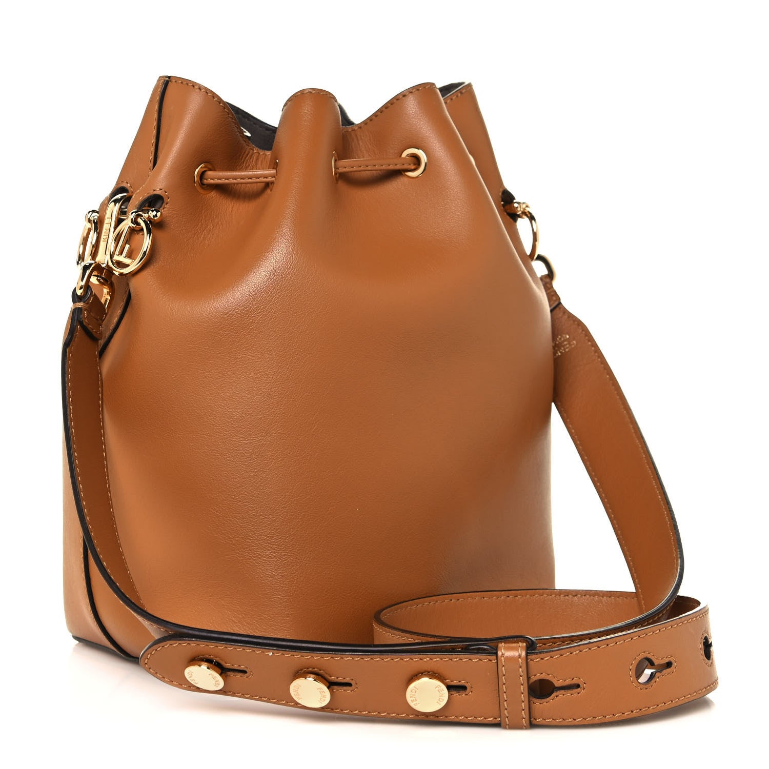 Fendi Vitello Grace Matte F is Fendi Grande Mon Tresor Bucket Bag Nocciola 3 of 13