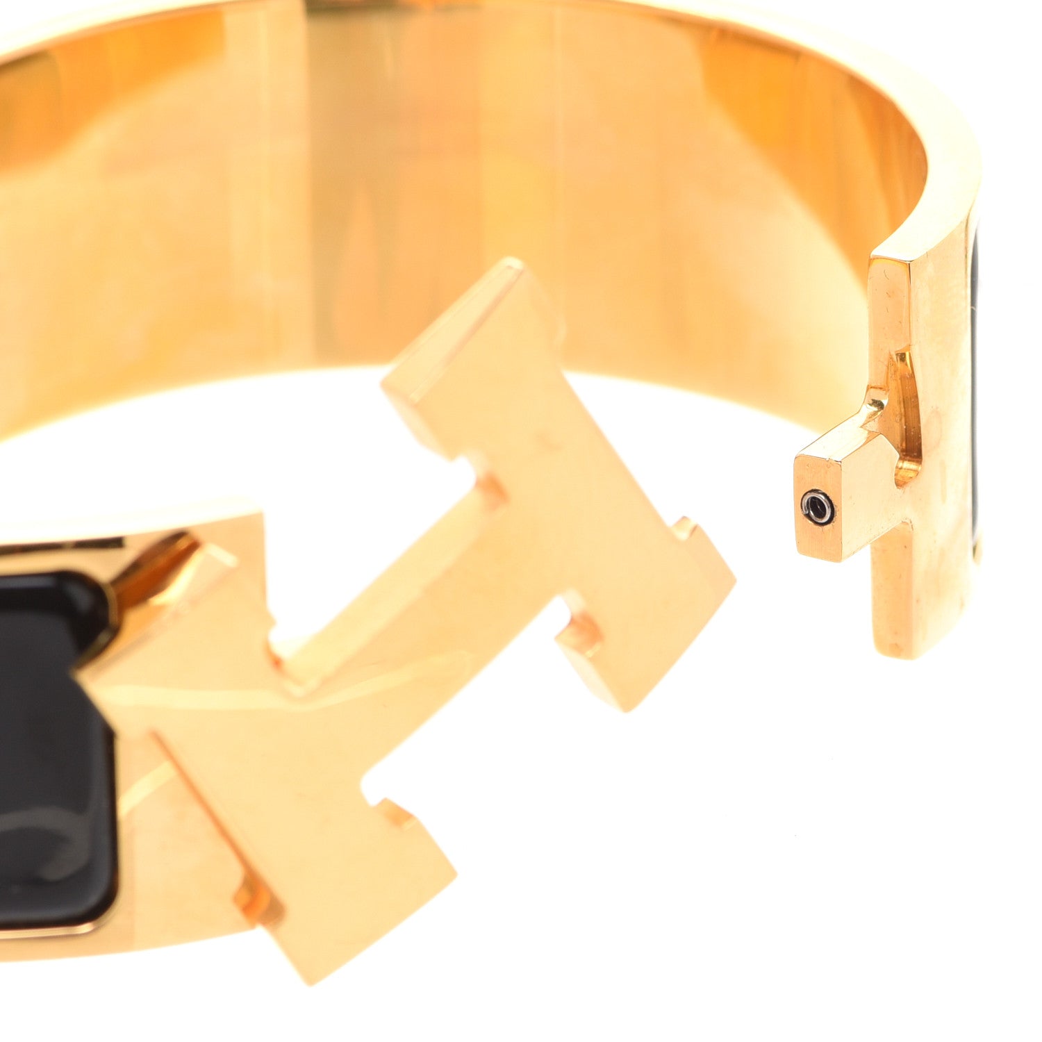 Hermes Enamel Wide Clic Clac H Bracelet GM Black 4 of 6