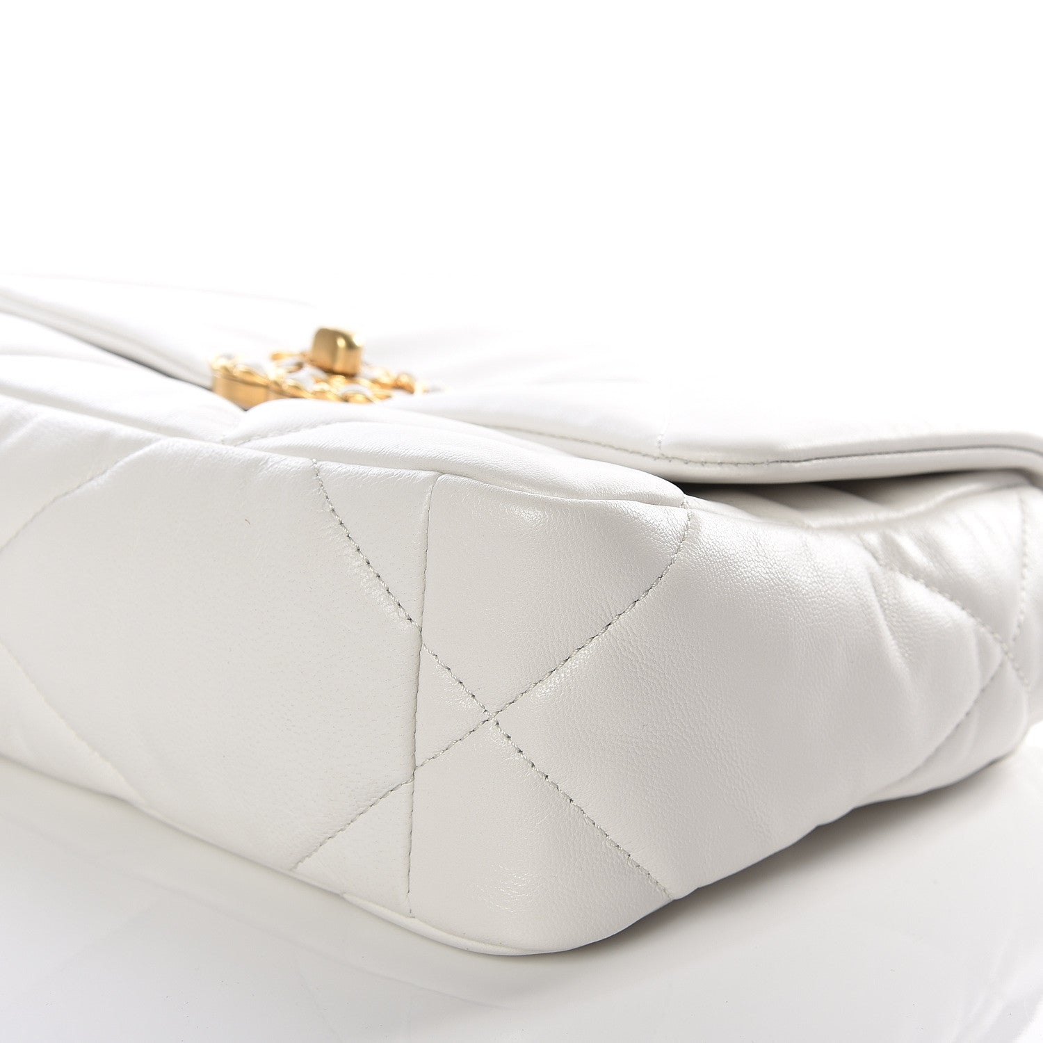 Chanel Lambskin Quilted Medium 19 Flap White 5 of 10