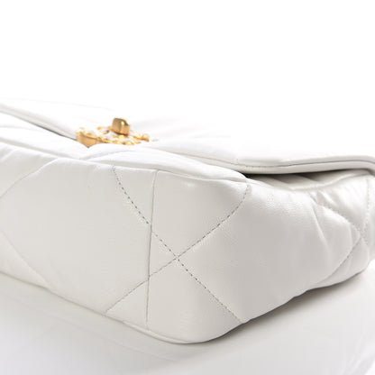 Chanel Lambskin Quilted Medium 19 Flap White 5 of 10
