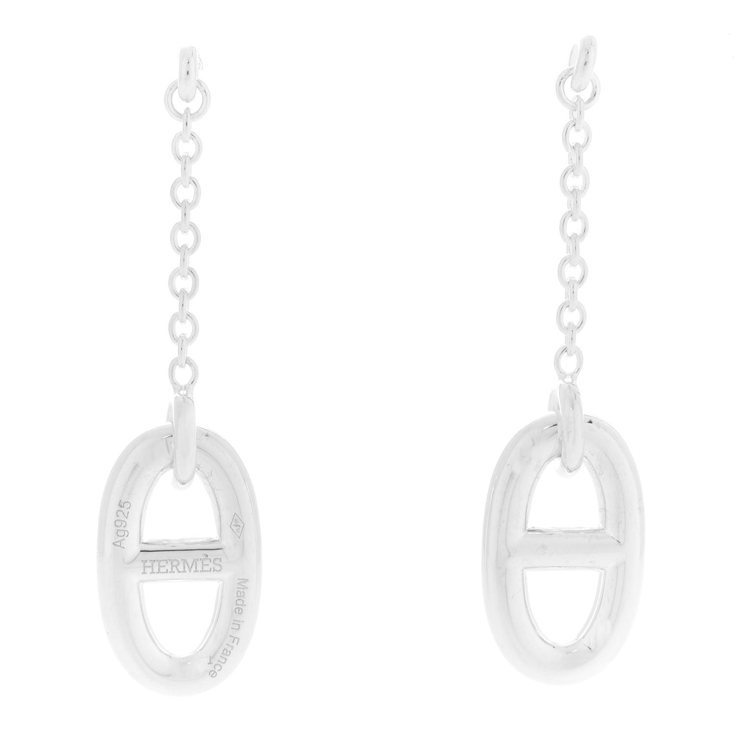 Hermes Sterling Silver Farandole Drop Earrings 1 of 6