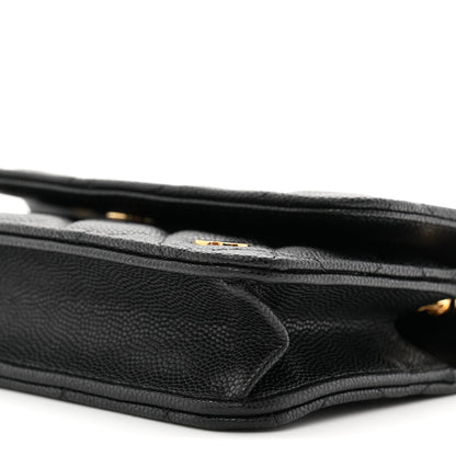 Chanel Caviar Quilted Enamel Coco Casino Flap Phone Holder With Chain Black 11 of 12