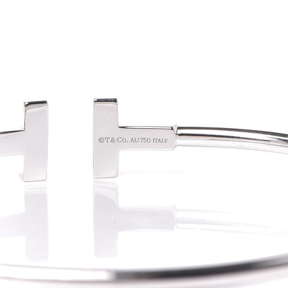 Tiffany 18K White Gold T Wire Bracelet 4 of 5