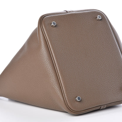 Hermes Taurillon Clemence Picotin Lock 22 MM Etoupe 8 of 10