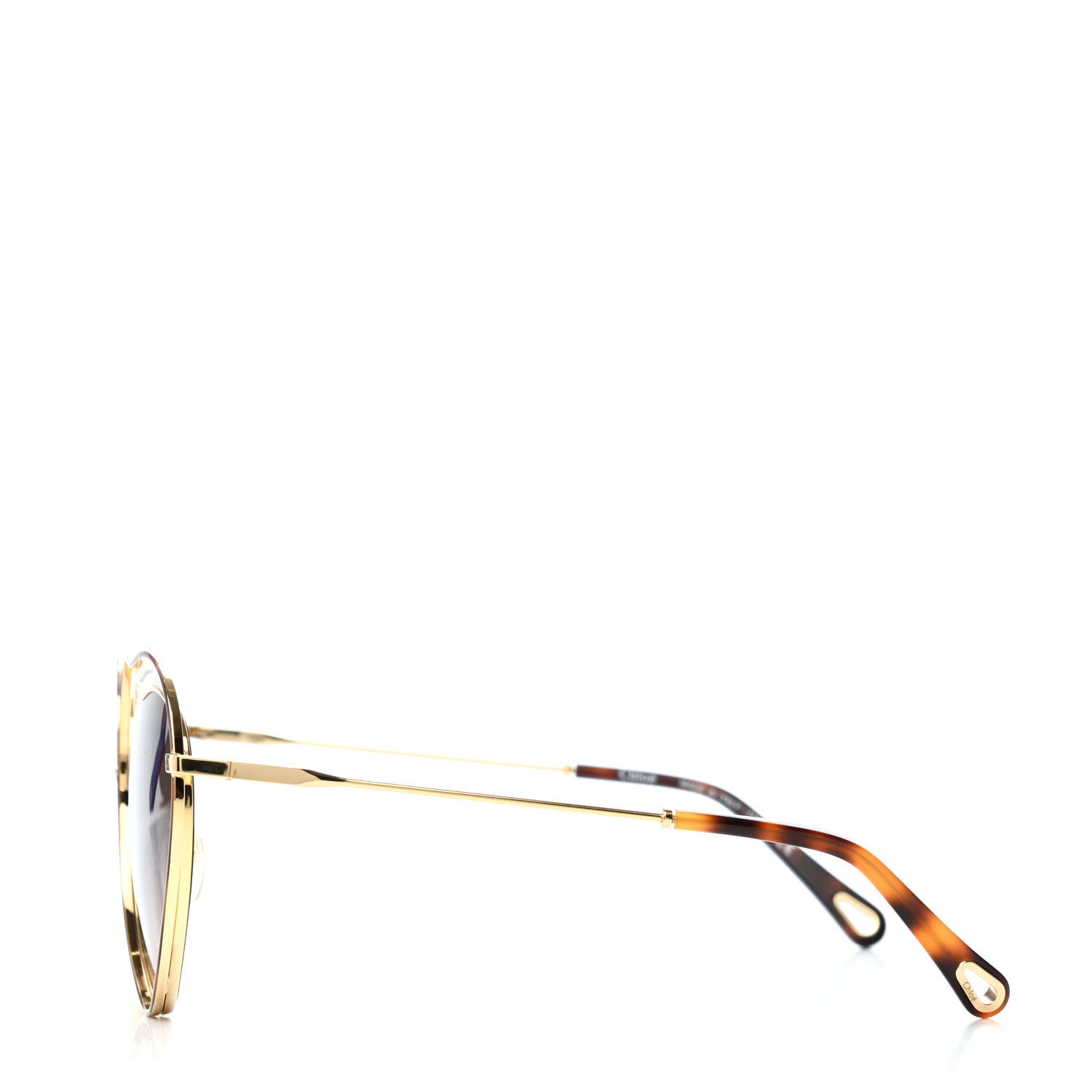 Chloe Metal Poppy Love Heart Sunglasses CE131S Gold Brown 3 of 4