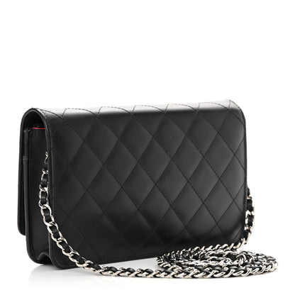 Chanel Calfskin Quilted Cambon Wallet On Chain WOC Black 3 of 17