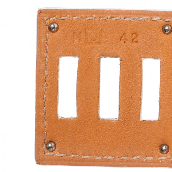 Epsom Kelly Dog Bracelet White