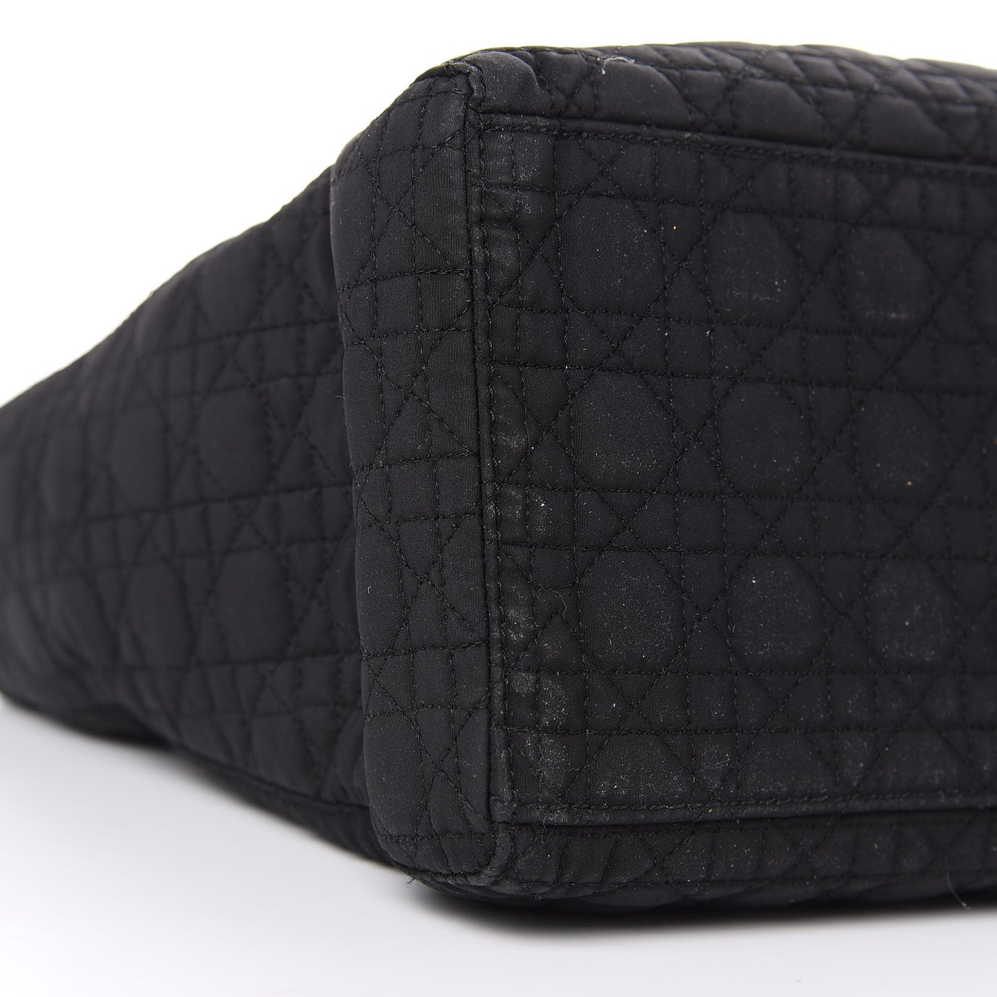 Nylon Cannage Medium Lady Dior Black