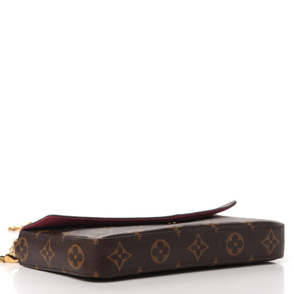 Louis Vuitton Monogram Pochette Felicie Chain Wallet Fuchsia 4 of 10