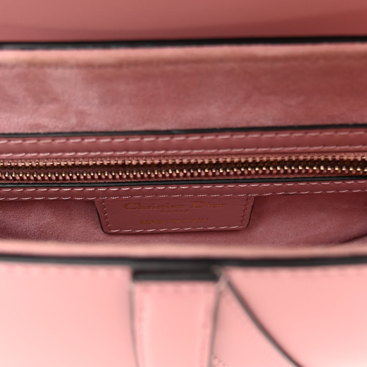 Smooth Calfskin Saddle Bag With Strap Antique Pink