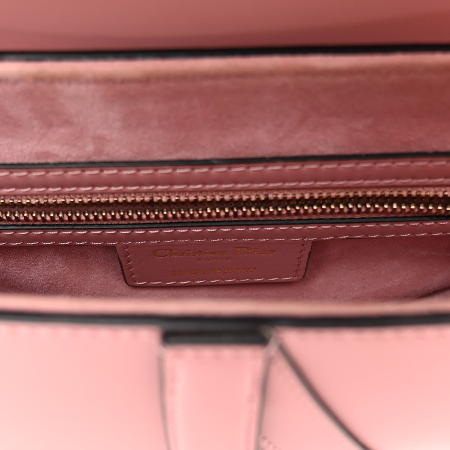 Christian Dior Smooth Calfskin Saddle Bag With Strap Antique Pink 6 of 9