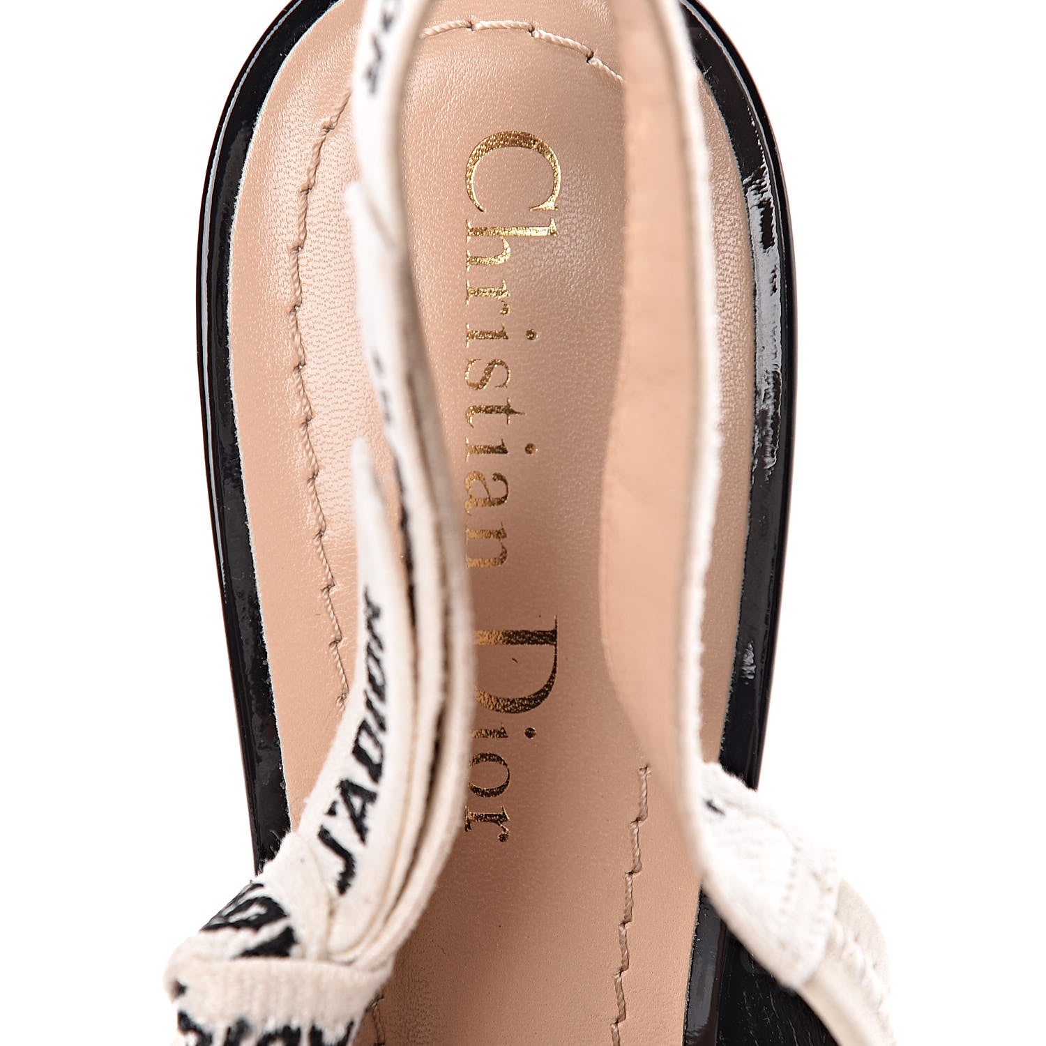 Christian Dior Patent Ribbon J'Adior Slingback 100mm Pumps 37.5 Black 7 of 9
