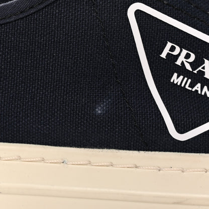 Prada Canvas Triangle Logo Wheel 35mm Sneakers 42 Navy 9 of 14