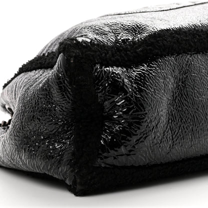 Gucci Patent Shearling Large Soho Chain Shoulder Bag Black 10 of 11