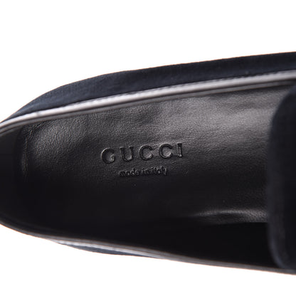 Gucci Velvet Horsebit Womens Jordaan Loafers 35 Black 5 of 11