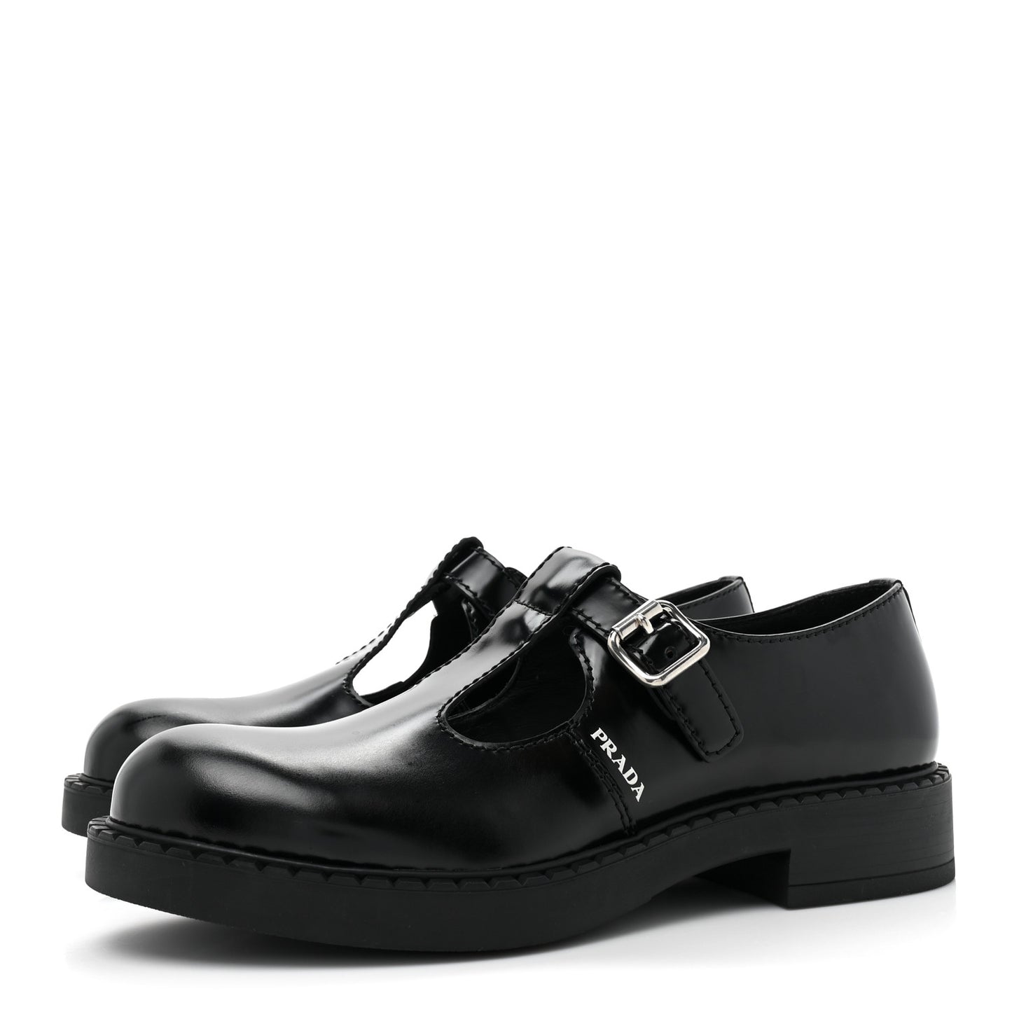 Spazzolato Mary Jane T Strap 40mm Loafers 10.5 Black
