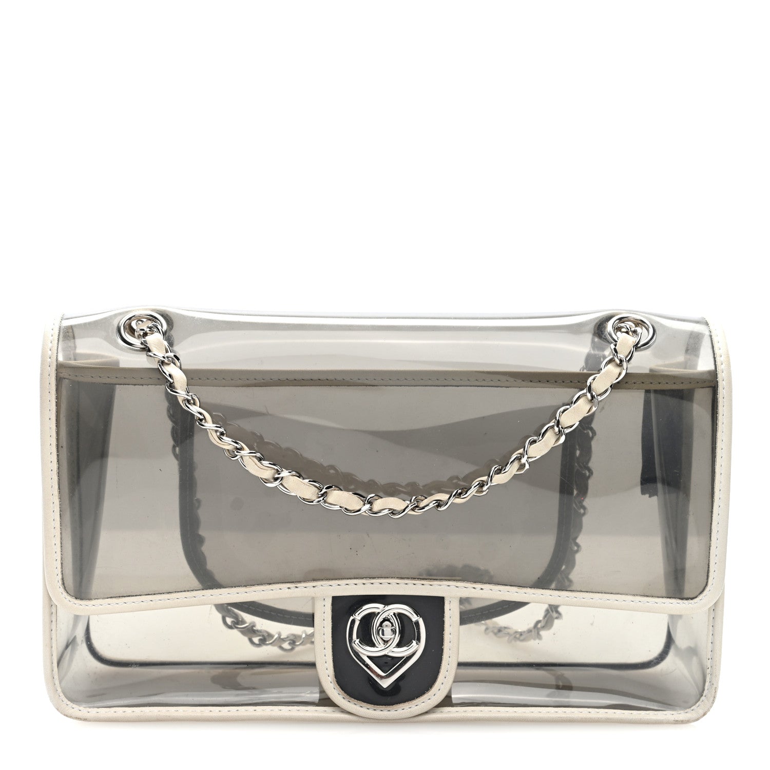Chanel Lambskin Vinyl Large Naked Flap White 1 of 10