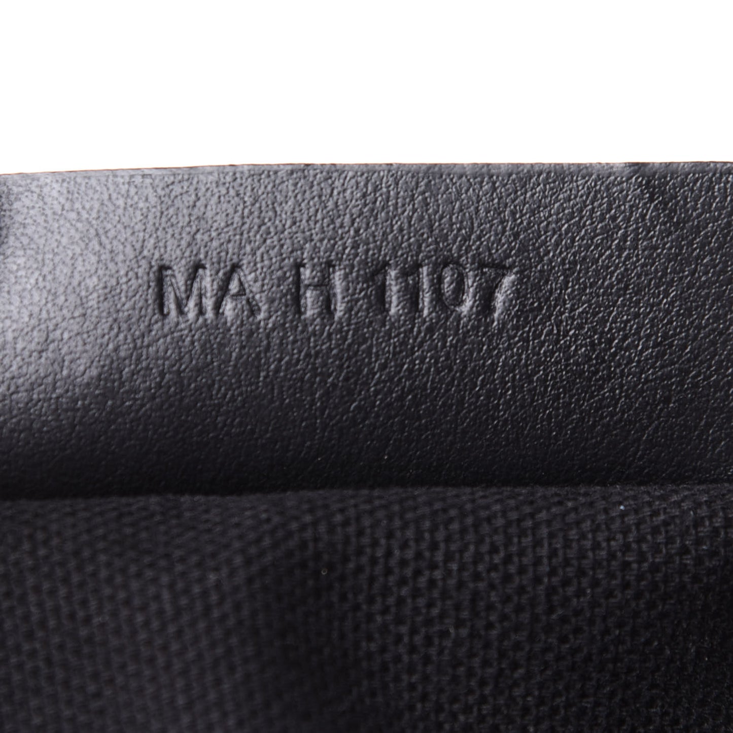 Waxed Calfskin Medium Nightingale Logo Strap Black