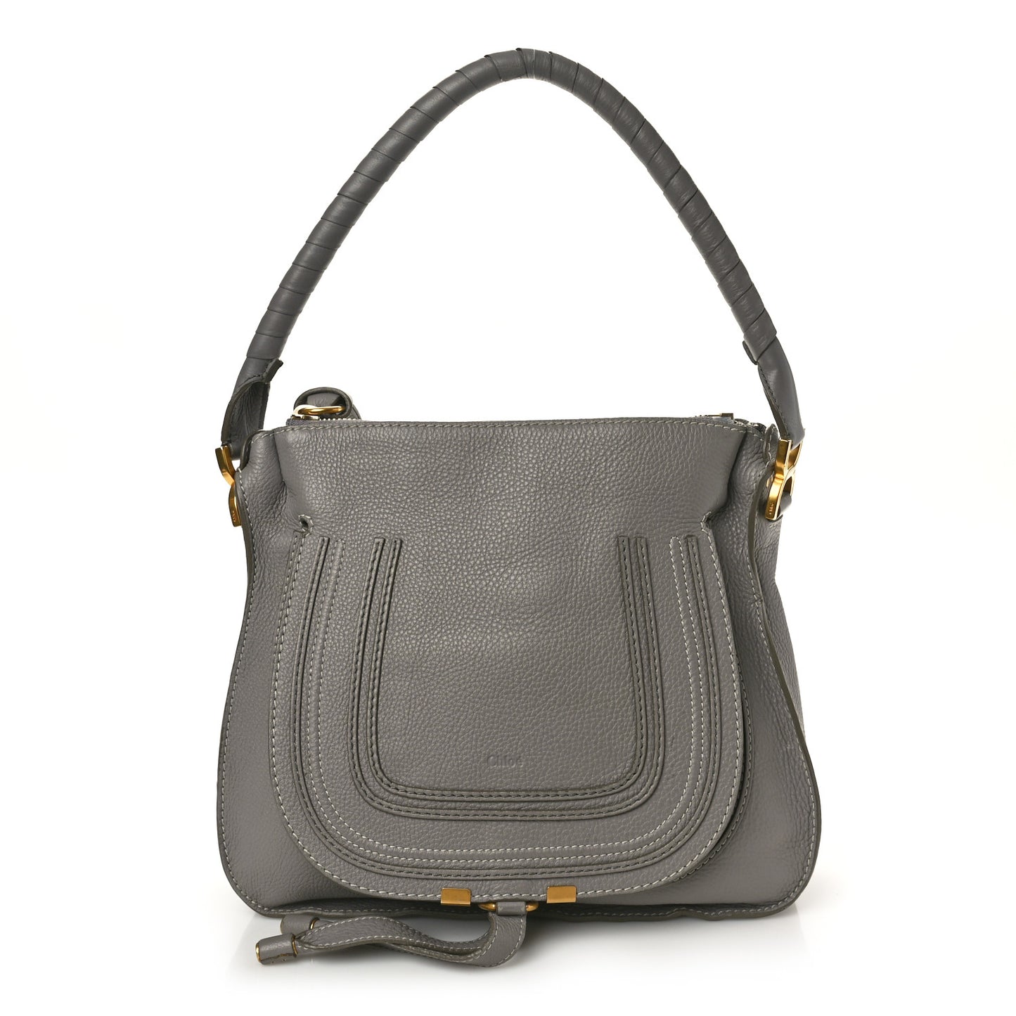 Calfskin Medium Marcie Satchel Cashmere Grey