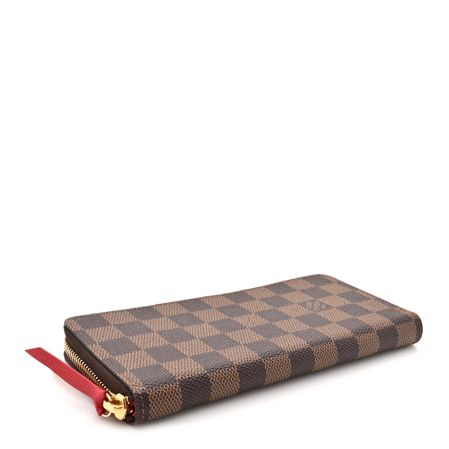 Damier Ebene Clemence Wallet Cherry