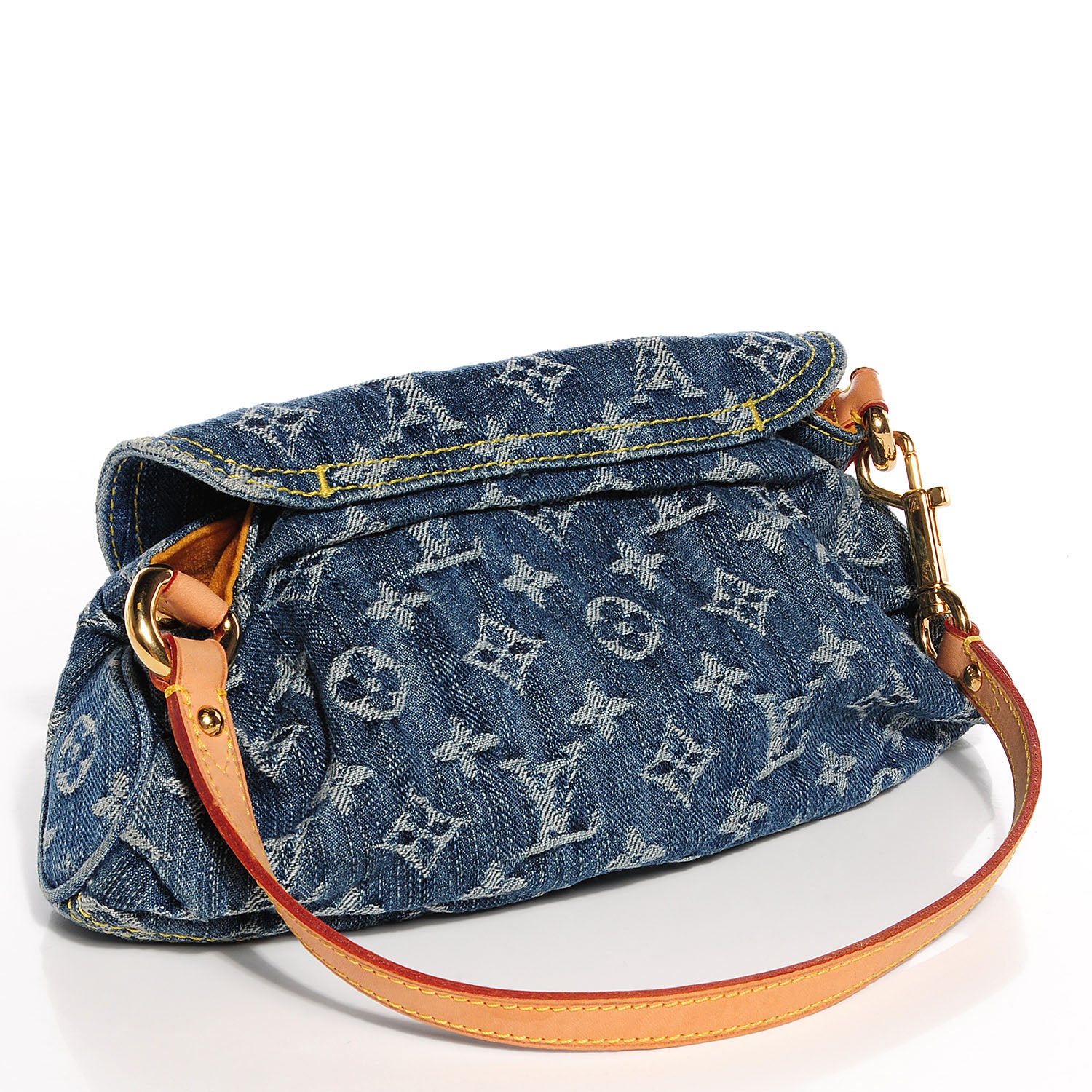 Louis Vuitton Monogram Denim Mini Pleaty Blue 3 of 7