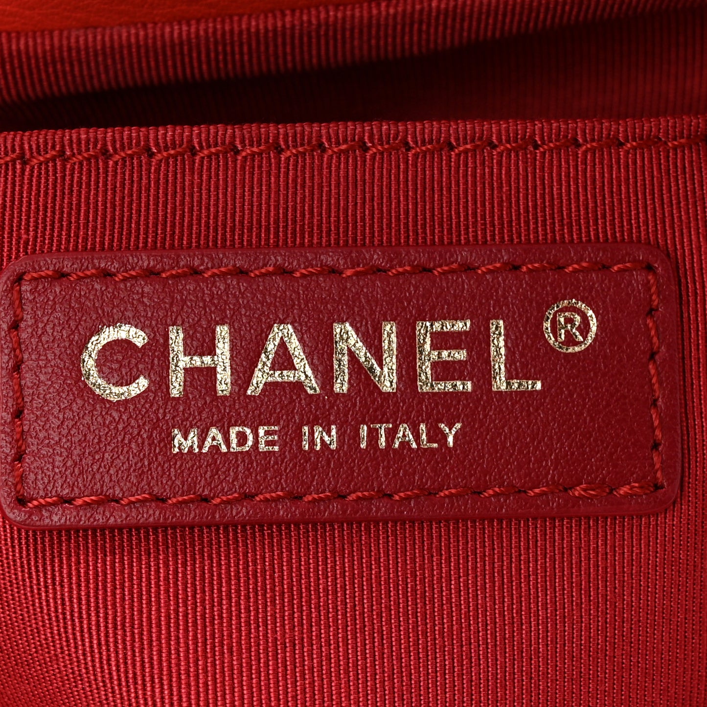 Calfskin Stitched Chain Bucket Bag Coral