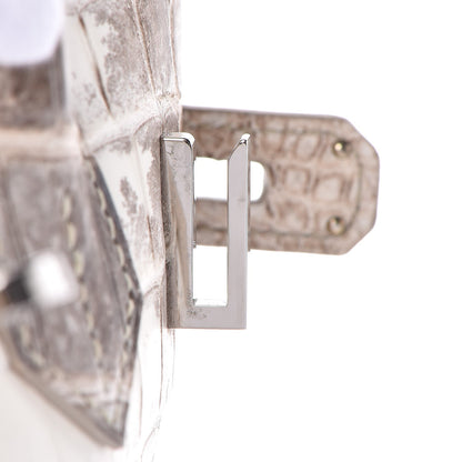 Hermes Matte Niloticus Crocodile Himalaya Birkin 30 Blanc 23 of 49